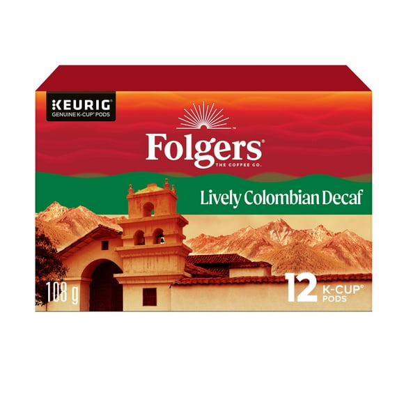 Folgers Capsules de café K-Cup Colombien suprême déca 12 Capsules 12 capsules