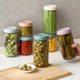 thumbnail image 4 of Frascos de vidrio NETANY, paquete de 6 unidades, 710 ml, con tapas herméticas para almacenamiento de alimentos, 4 of 7