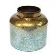 thumbnail image 1 of Stratton Home Decor S19339 Vase Ombre en Métal Rond&44; Ombre Ton Bleu & Or, 1 of 1