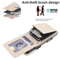 thumbnail image 6 of For Apple iPhone 15 Pro Max Argyle Pattern PU Leather RFID Blocking Protective Purse Wallet Case Magnetic Flip Cover Multi-Card Slots Pocket With Detachable Shoulder Strap,White,For iPhone 15 Pro Max, 6 of 7