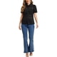 thumbnail image 2 of INSPIRAR CHIC Blusas de Encaje de Manga Corta con Botones XS Negro, 2 of 5