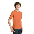 thumbnail image 4 of Port Co Teen Unisex Regular Plain Short Sleeves T-Shirt Orange Shrbt Small, 4 of 6