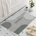 thumbnail image 4 of Alfombra de baño súper absorbente antideslizante con respaldo de goma lavable alfombrilla de baño gris 35.43x23.62en estilo moderno, 4 of 5