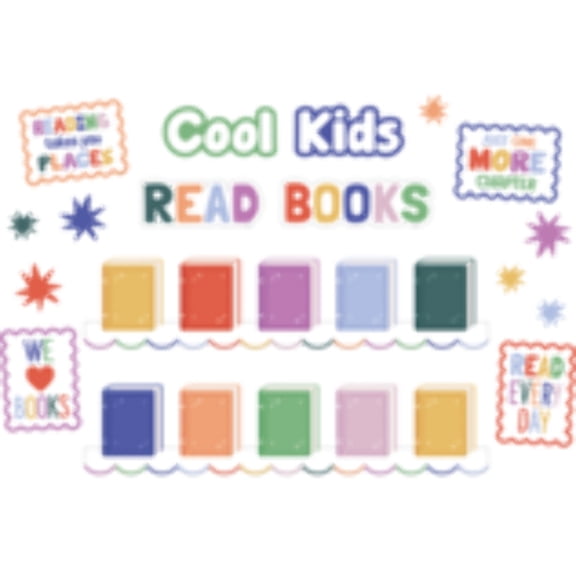 Color Crush Cool Kids Read Books Mini Bulletin Board