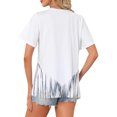 thumbnail image 3 of INSPIRE CHIC Fringe Tops for Women's Short Sleeve Crew Neck Solid Casual Tassel t Shirts S White, 3 of 6