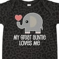 thumbnail image 4 of Inktastic Great Auntie Loves Me Elephant Boys or Girls Baby Bodysuit, 4 of 5