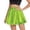 A-Green40, variant on Women's Solid Color Leather Mini Skirt High Waist Flared Skirt Edgy Casual Club Skirts Coffee S