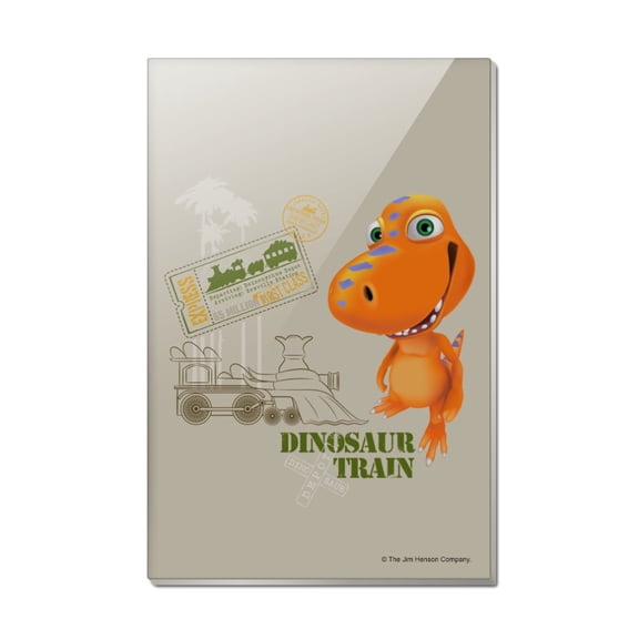Dinosaur Train Ticket Buddy T-Rex Rectangle Acrylic Fridge Refrigerator Magnet
