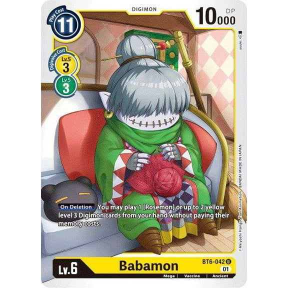 Digimon Double Diamond Uncommon Babamon BT6-042
