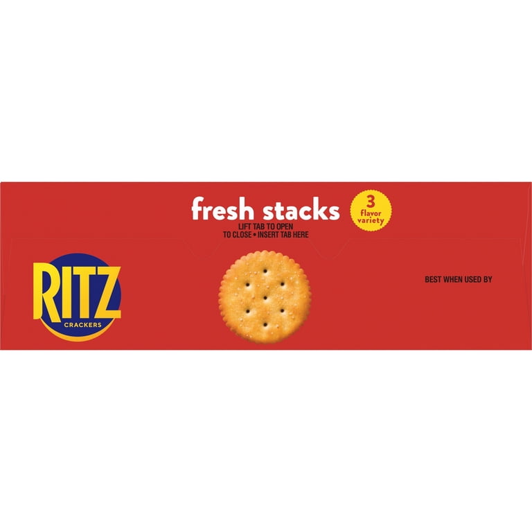 RITZ Fresh Stacks Variety Pack, 3 Flavors, Travel Snacks, 8.85 oz