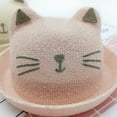 thumbnail image 4 of Baby Sunhat Outdoor Kids Summer Straw Hat Cartoon Cat Bucket Beach Sun Hat For Girls Boys Holiday Wear, 4 of 6