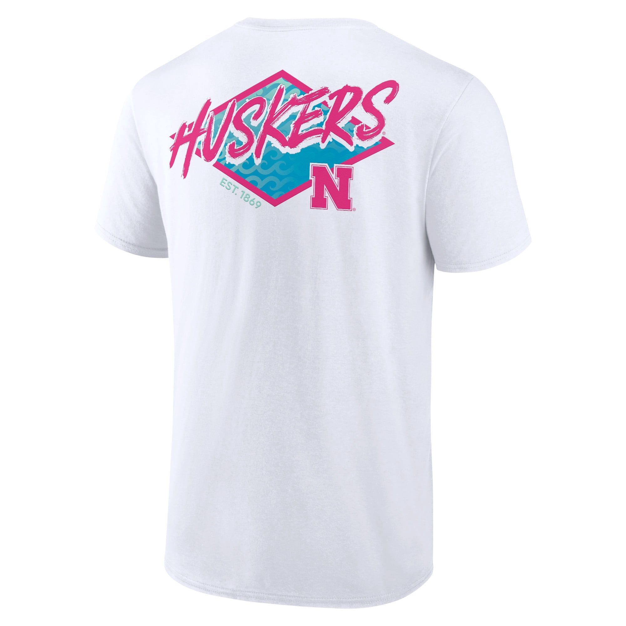 Men's White Nebraska Huskers Surf Break T-Shirt