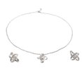 thumbnail image 2 of Four Leaf Clover Necklace Earrings Set, 2 of 6