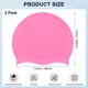 thumbnail image 3 of Uxcell Gorro de Natación de Silicona en Paquete de 2 para Mujeres y Hombres, Gorro de Natación Impermeable No Deslizante Duradero [Rosa], 3 of 6