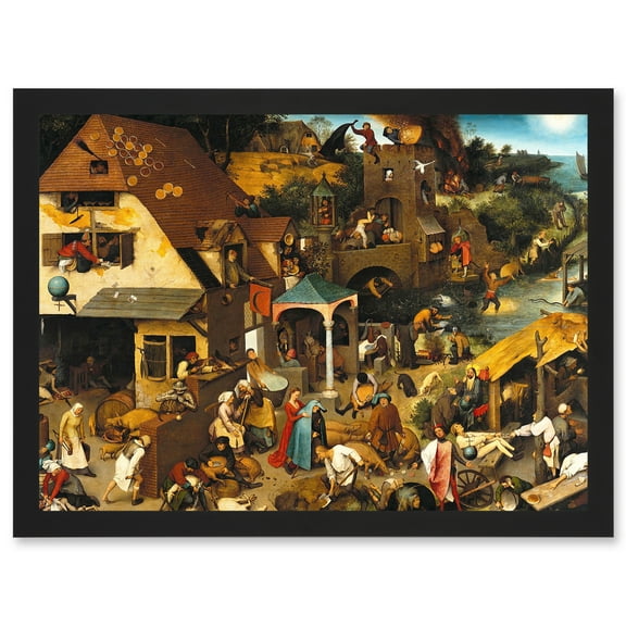 Hieronymus Bosch Pieter Bruegel Elder Paintings 1559 Artwork Framed Wall Art Print A4