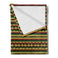 thumbnail image 2 of Kente Pattern Soft Flannel Fleece Throw Blanket, Traditional Pattern in Lively Colors Indigenous Culture Folklore, Cozy Plush for Indoor and Outdoor Use, 60" x 80", Multicolor, by Ambesonne, 2 of 5