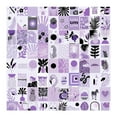 thumbnail image 3 of Idea4wall 3pcs Purple Graphic Blend of Modern Animals & Trapical Pattern Wall Murals, Removable Self-Adhesive Stick Wallpaper Large Wall Stickers for Home Decorative, 72"x72", 3 of 5