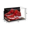 thumbnail image 2 of Acrylic Large Shoe Display Case for Basketball Shoe Soccer Cleat Football Cleat with Mirror, Wall Mount, Gold Risers and Clear Base (A013-GR), 2 of 3