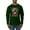 Forest Green, variant on My Favorite Breed is The One In Need | Colorful Labrador Dog | Dean Russo Art Animal Lover Mens Long Sleeve Shirt, Red, L