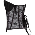 thumbnail image 3 of Corset Lavish Lace Corset Tops for Women Lingerie, Bustier and Plus Size Black XL, 3 of 5