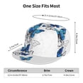 thumbnail image 6 of Fotbe Blue Flying Butterflies Flat Bill Visor Cap Classic Snapback Hat Polyester Foam Trucker Hat Trucker Cap Adjustable Baseball Cap, 6 of 9