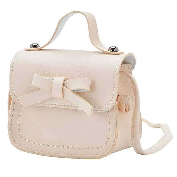 GASTROPOD Small Fashion Purse for Little Girls Pastel Toddler Kids Bag Cute Bow(Beige)