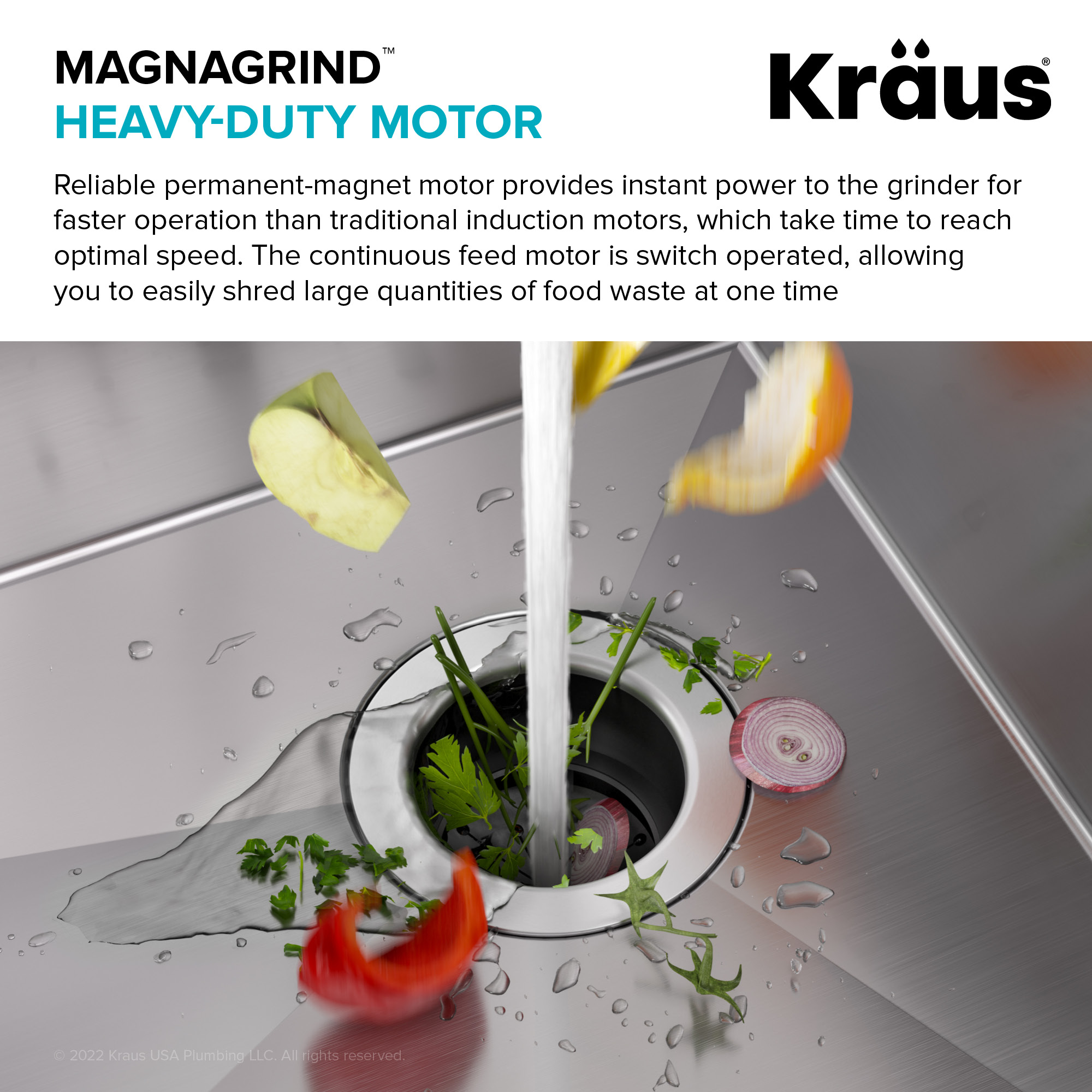 KRAUS Standart PRO 30-inch 16 Gauge Undermount Single Bowl Stainless Steel  Kitchen Sink with WasteGuard HP Continuous Feed Garbage Disposal 
