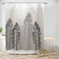 thumbnail image 3 of Grey Trees Shower Curtain Nature Pine Trees, Gray Shower Curtain Sets Grey Farmhouse Country Adventure Rustic Bath Shower Curtain Forest Fabric for Bathroom Waterproof Polyester,72x72 inches, 3 of 6