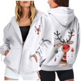 thumbnail image 4 of Christmas Hoodies for Women 2025 Long Sleeve Zip Up Graphic Hooded Sweatshirt with Pockets Holiday Jacket Coat, 4 of 7