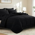 thumbnail image 2 of RUIKASI 7 Pieces Black Queen Bed Comforter Set with Sheets - Bed in a Bag with Comforter and All Season Sheets, Pillowcases, 2 of 4