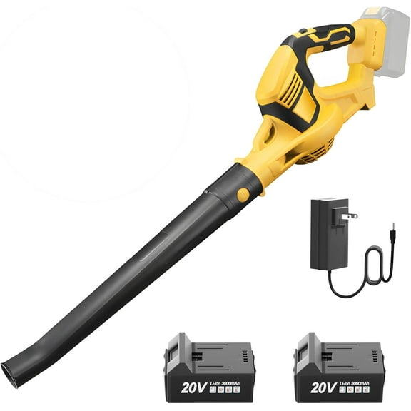 Leaf Blower Cordless, 20V Electric Cordless Leaf Blower with 2 Battery and 2 Fast Charger, Powerful Battery Blower for Lawn Care, Leaves, Dust and Patio