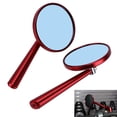 thumbnail image 4 of ESTINK Handlebar Mirror,Rearview Mirror Replacement,Retro Rear View Mirror CNC Aluminum Alloy Universal for Motorcycle 8mm 10mm Mounting Size, 4 of 8