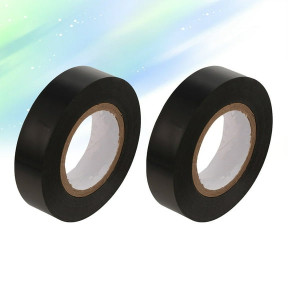 MUSEYA 2Pcs Flame Retardant Electrical Tape PVC Black for DIY and Industrial Use