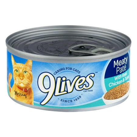 UPC 079100003242 product image for 9Lives Meaty Paté With Real Chicken & Tuna Wet Cat Food  5.5-Ounce Can | upcitemdb.com