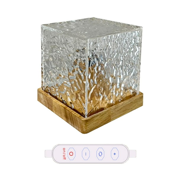 Lámpara de mesa decorativa de acrílico transparente con luz nocturna para bar, porche o fiesta. 3 colores