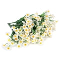 thumbnail image 2 of 8 Bundles Artificial Daisies Flowers Outdoor UV Resistant Fake Foliage Greenery Faux Plants Shrubs Plastic Bushes for Indoor Outside Decor(White), 2 of 7