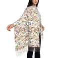 thumbnail image 4 of Honeii Floral Print Scarf Oversized Scarf Tassel Fall Winter Thick Scarf Warm Shawl Women,Women's Scarves & Wraps, 4 of 8