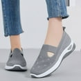 thumbnail image 2 of Dakaela Orthopedic Walking Shoes for Women 2025 Woven Arch Support Slip on Running Sneakers Grey 8, 2 of 5