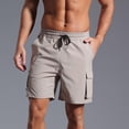 thumbnail image 1 of pstuiky Pantalones cortos para hombre, Pantalones cortos casuales de moda para hombre, de color liso, con bolsillo y cintura elástica. Pantalones cortos deportivos para hombre, 1 of 9