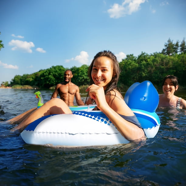 Banzai Large Motorized Inflatable Pool Cruiser for Fun Adult