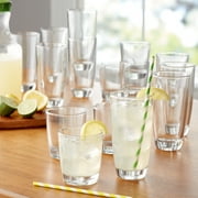 Mainstays 16-Piece Drinkware Glass Set