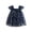 Navy, variant on Toddler Princess Lace Applique Tulle Gown Embroidery Flutter Sleeve Party Dress 1 6Y