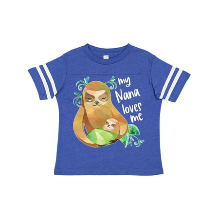 

Inktastic My Nana Loves Me Cute Sloth and Baby Gift Toddler Boy or Toddler Girl T-Shirt