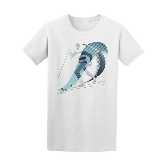 Stripy Cross-Country Skier Icon Tee Men's -Image by Shutterstock