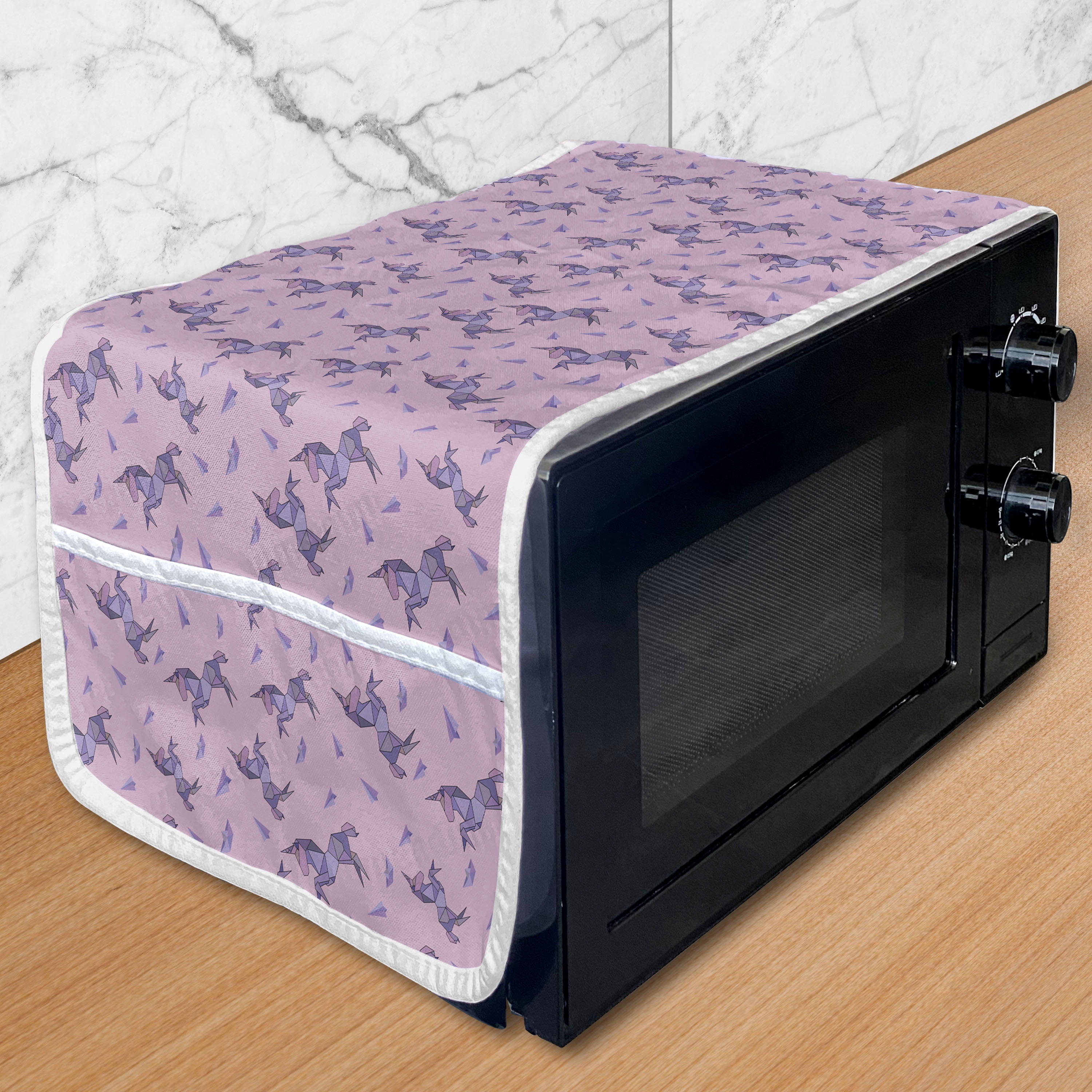 Microwave Orgami Unicorn Microwave Oven Cover, Polygonal Origami Inspired in a ...