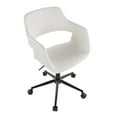 thumbnail image 4 of LumiSource Margarite Task Chair in Black Metal, White PU color, 4 of 8