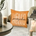 thumbnail image 3 of Fall Decor Pillow Covers 18x18 Inch Hello Pumpkin Throw Pillow Cases Autumn Harvest Seasonal Greetings Orange Autumn Fall Lumbar Pillows Cushion Cover for Home Decor Thanksgiving Gifts, 3 of 6