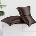 thumbnail image 5 of Mlkoz Pillow Cases Clearance, Satin Silk Pillowca Satin Silk Pillowca Suitable For Hair And Skin Standard Size 20x30in With Hidden Zipper Soft Breathable Glay And Cool Sleeping, Women Gifts, 5 of 8