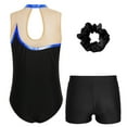 thumbnail image 2 of Alvivi Kids Girls Sport Dance Outfits Sparkly Ballet Dance Leotard with Athletic Shorts Activewear Royal Blue 12, 2 of 7