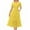 Yellow, variant on Zpanxa Women's V Neck Eyelet Lace Short Sleeve Maxi Dress with Pleated Hem Bohemian Summer Dress